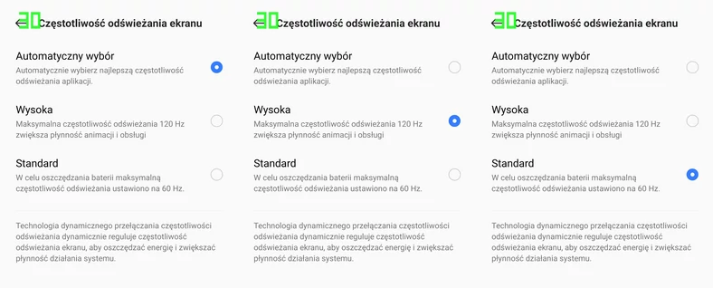 Bez względu na ustawiony tryb pracy systemu odświeżania, testowy egzemplarz zawsze działał w trybie adaptacyjnym (kliknij, aby powiększyć) 