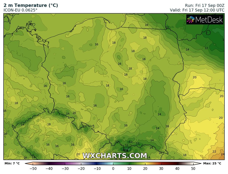 Temperatura nie przekroczy 20 st. C