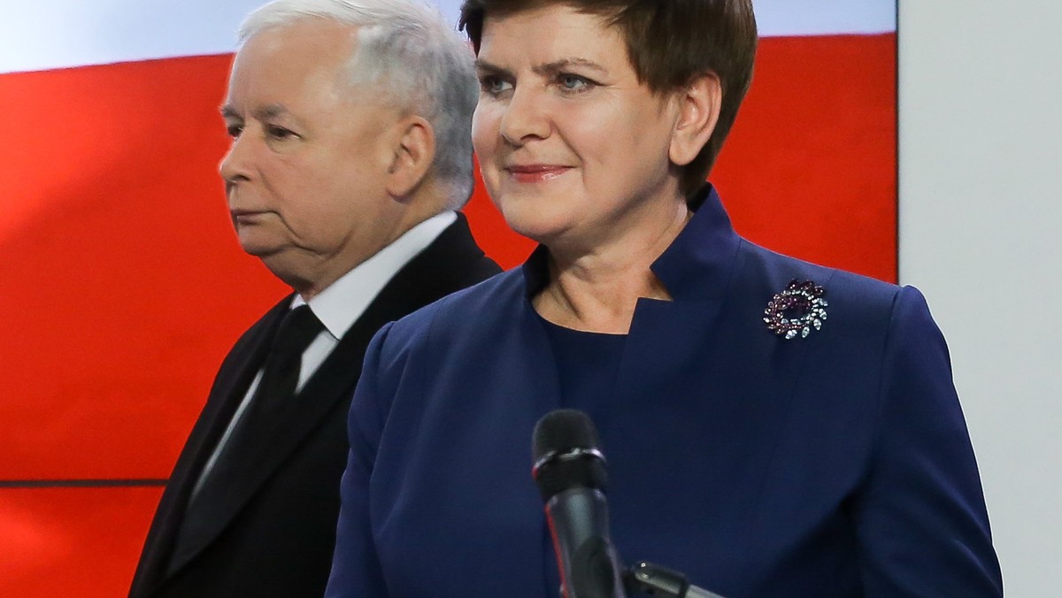 WARSZAWA PIS KONFERENCJA NOWY RZĄD (Jarosław Kaczyński, Beata Szydło)