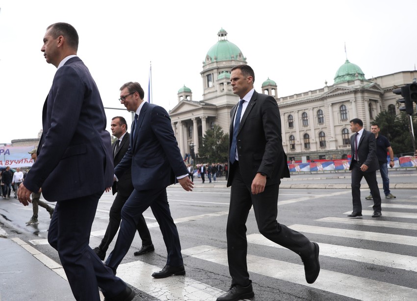 .Nakon položene zakletve Vučić je prošetao do Predsedništva