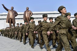 N. Korea marks late founder's birthday in jovial mood