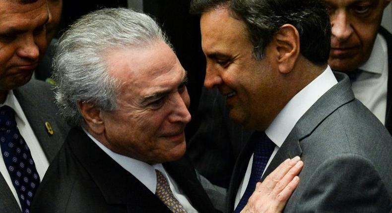 Brazil's President Michel Temer (left) faces a crisis after secret tapes appear to show him discussing a bribe to a jailed colleague