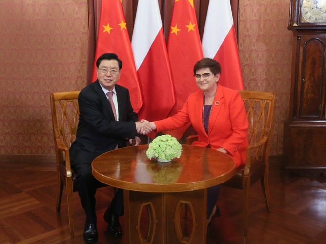 Zhang Dejiang i Beata Szydło