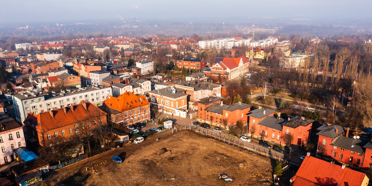 W tym kwadracie przy ul. Bankowej w Rudzie Śląskiej powstana 2 bloki komunalne