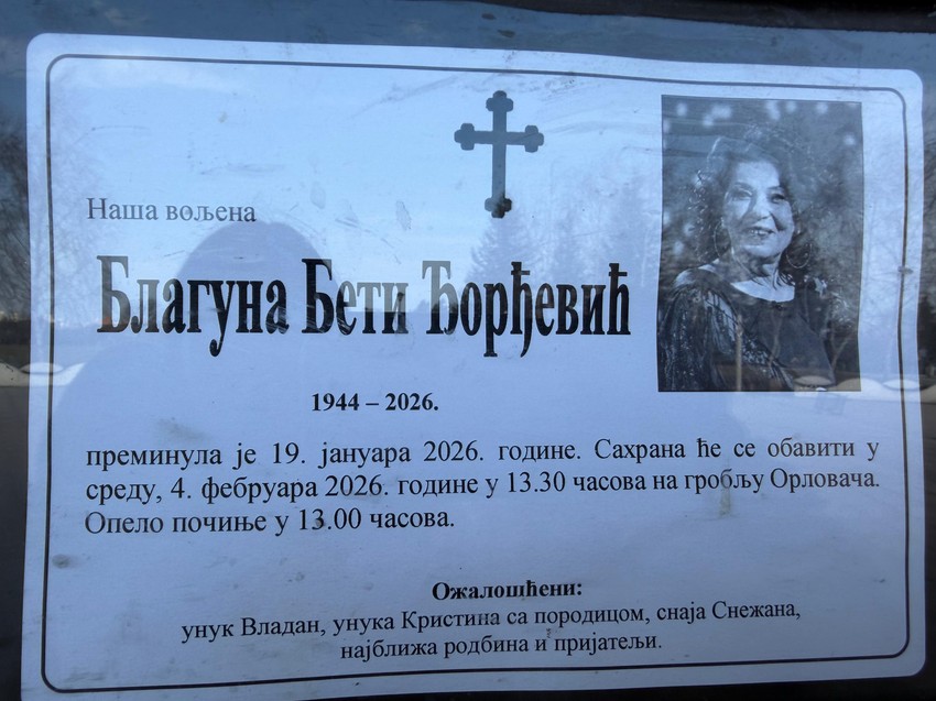 Sahrana Beti Đorđević