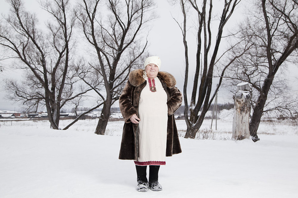 "Mari people in the Ural region wearing traditional costumnes", Fyodor Telkov