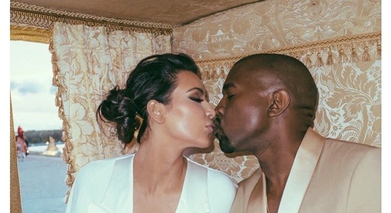 Kim and Kanye West in Paris