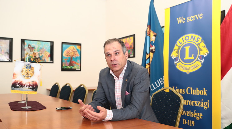 Koleszár Péter (45) a magyarországi Lions Club kormányzója/Fotó:Isza ferenc
