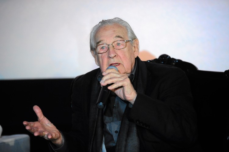 Andrzej Wajda na konferencji prasowej filmu 'Wałęsa. Człowiek z nadziei'