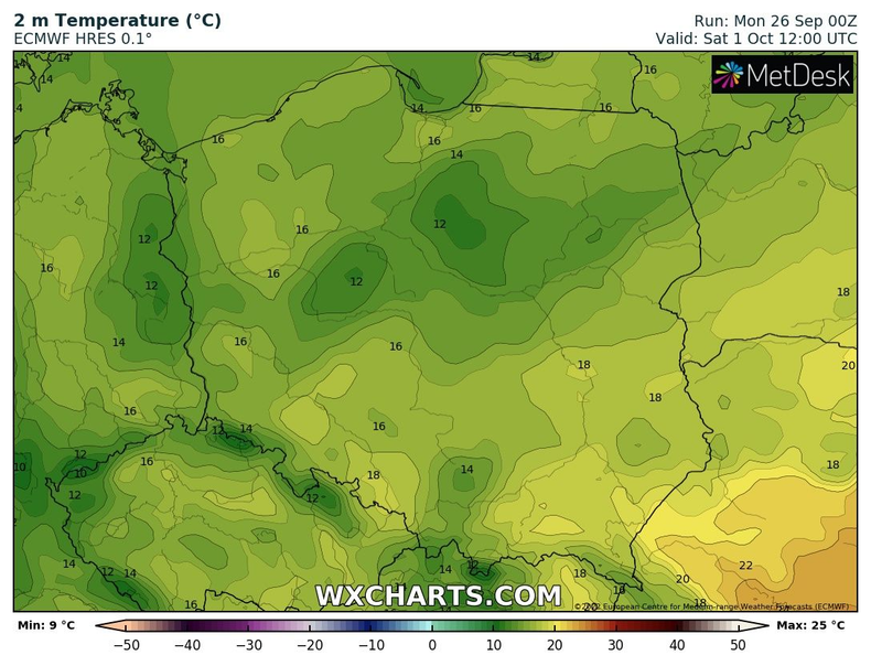 Temperatura cały czas będzie miała problemy z osiągnięciem 20 st. C