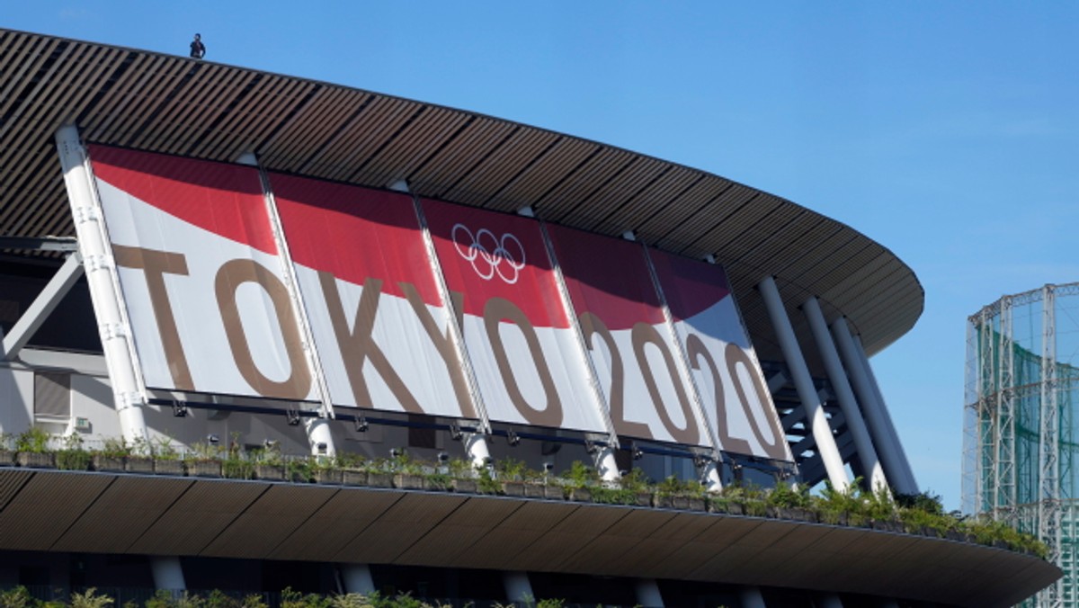 Stadion narodowy w Tokio na kilka dni przed Igrzyskami Olimpijskimi