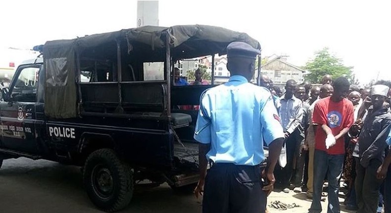 File image of police at a crime scene. The Star Siaya correspondent Eric Oloo found dead in Ugunja