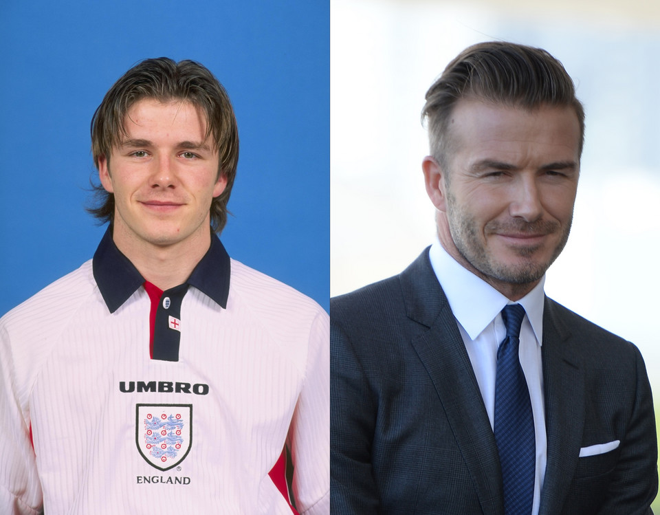 David Beckham w 1997 i 2014 roku