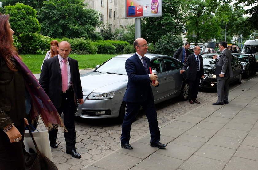 Premier Walonii na ulicy Wigury w Łodzi