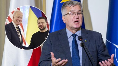 Komorowski szczerze o wizycie Bidena w Polsce. "Kamuflaż"