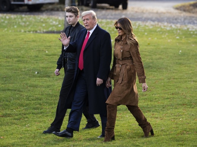 Melania, Donald i Barron Trumpowie