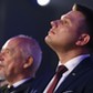 Janusz Korwin-Mikke i Sławomir Mentzen podczas wyborów nowych władz partii KORWiN, przekształconej później w Nową Nadzieję