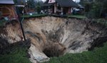 Niezwykłe zjawisko w Trzebini. Ziemia na terenie ogródków działkowych zapadła się na 5 metrów!