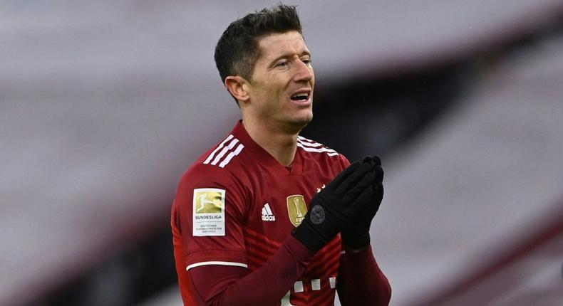 Bayern Munich's Robert Lewandowski is praying he can win FIFA's 'The Best' award on Monday Creator: CHRISTOF STACHE