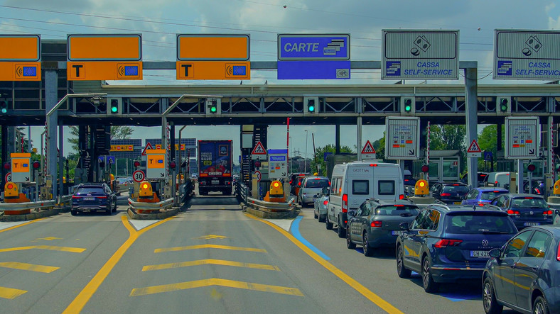 Pobór opłat na autostradzie we Włoszech