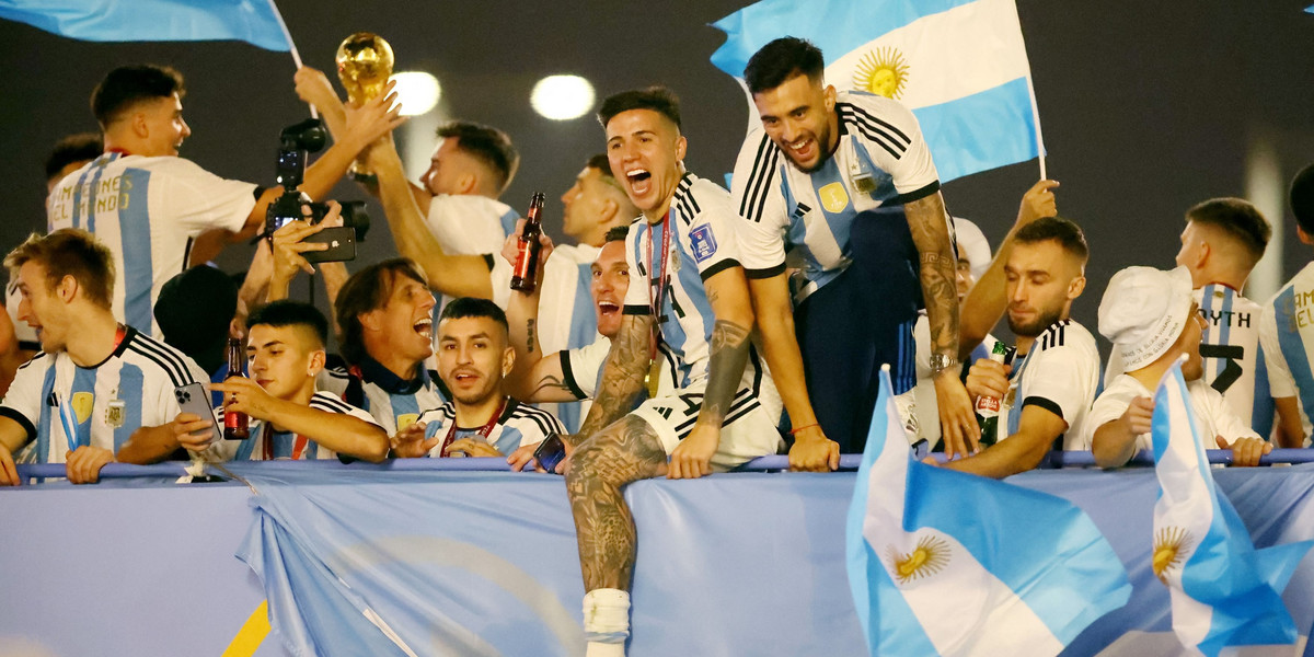 Reprezentanci Argentyny nie mogli powstrzymać radości