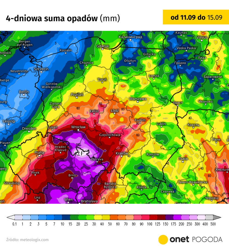 Sumy opadów wyglądają niezwykle niepokojąco