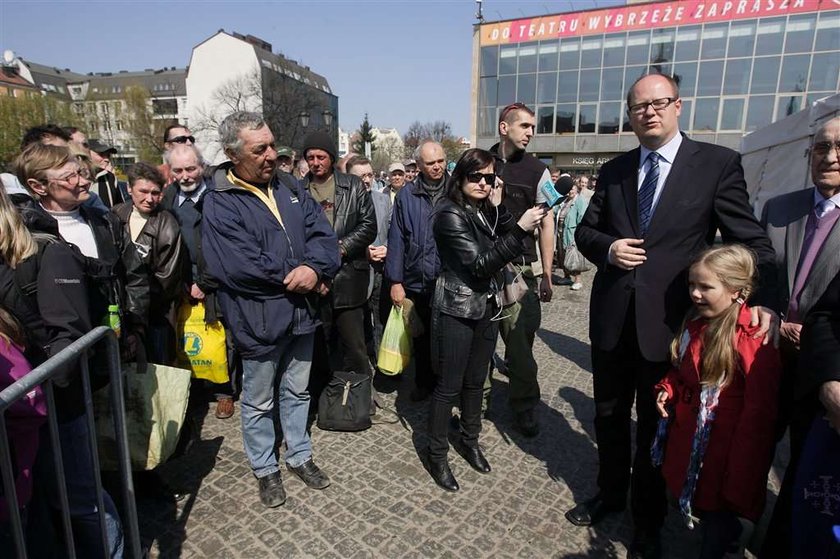 Bezdomni na śniadaniu z prezydentem w Gdańsku