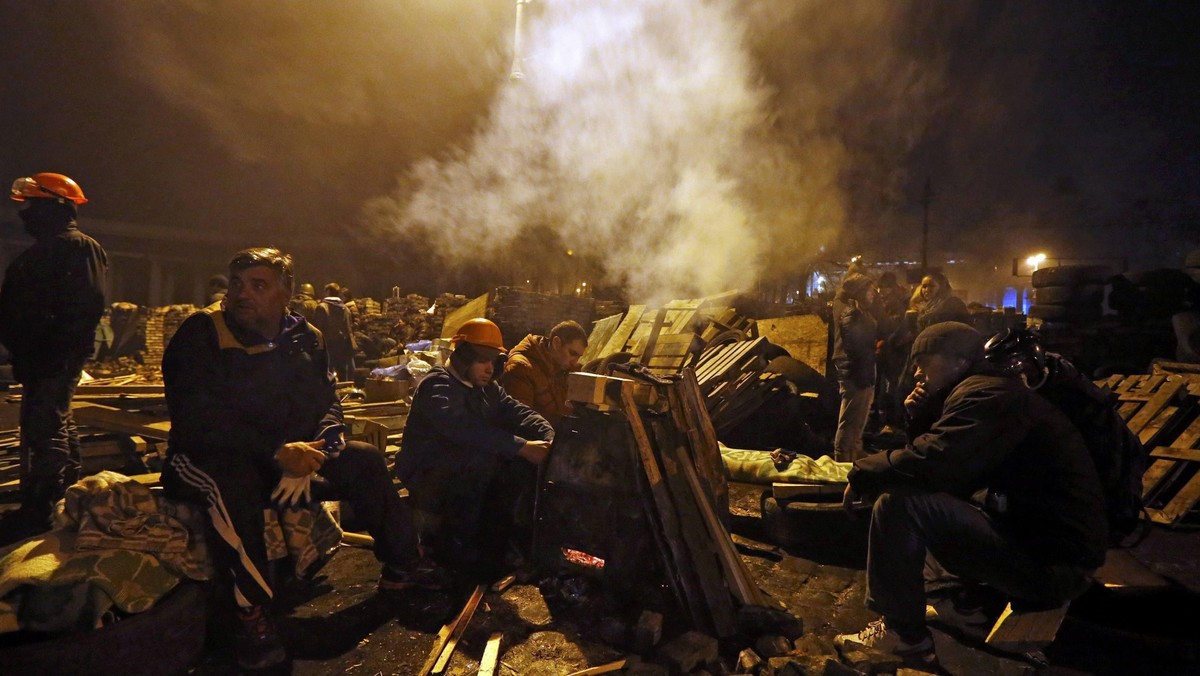 Ukraina Kijów Majdan Niepodległości protest