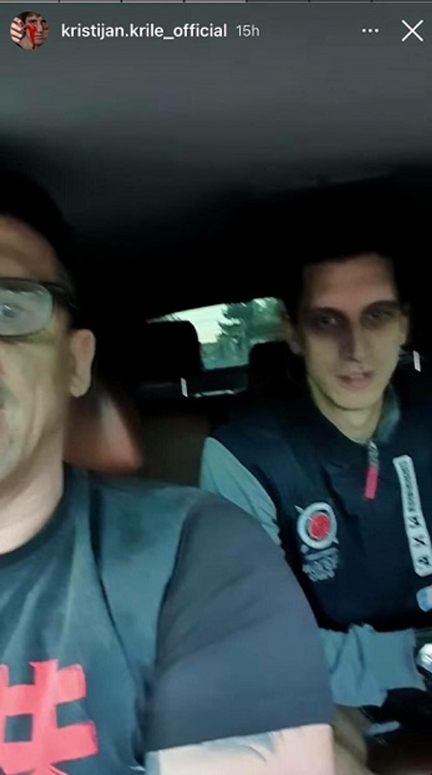 Kristijan Golubović sa sinom Lazarom