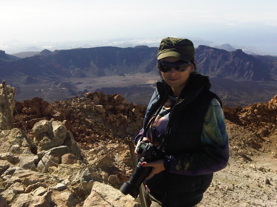 Kat Piwecka, autorka zdjęć na szczycie Pico del Teide - 3718 m