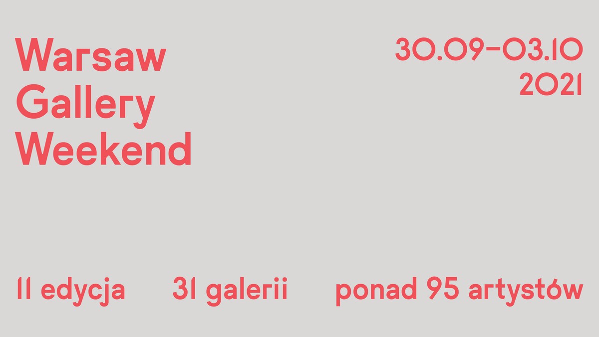 <strong>Co roku w Warszawie, wydarzeniem otwierającym jesienny sezon kulturalny jest Warsaw Gallery Weekend. To jedna z najbardziej oczekiwanych imprez artystycznych, która pokazuje co w sztuce współczesnej najciekawsze i najbardziej aktualne. WGW jest wspólnym przedsięwzięciem prywatnych galerii, które w jeden dzień otwierają wystawy polskich i zagranicznych twórców. W tym roku odbędzie się już 11 edycja wydarzenia, w dniach 30.09–1.10 i weźmie w niej udział 31 galerii. </strong>