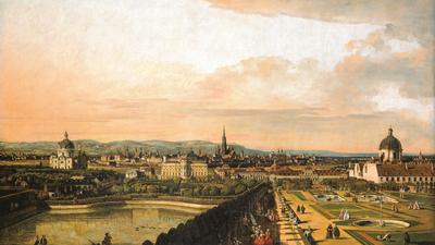 Canaletto, widok Wiednia z Belwederu
