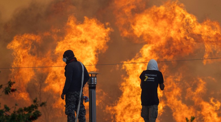 A magyar énekesnő fia is a lángoló görög szigeten volt Fotó: Getty Images