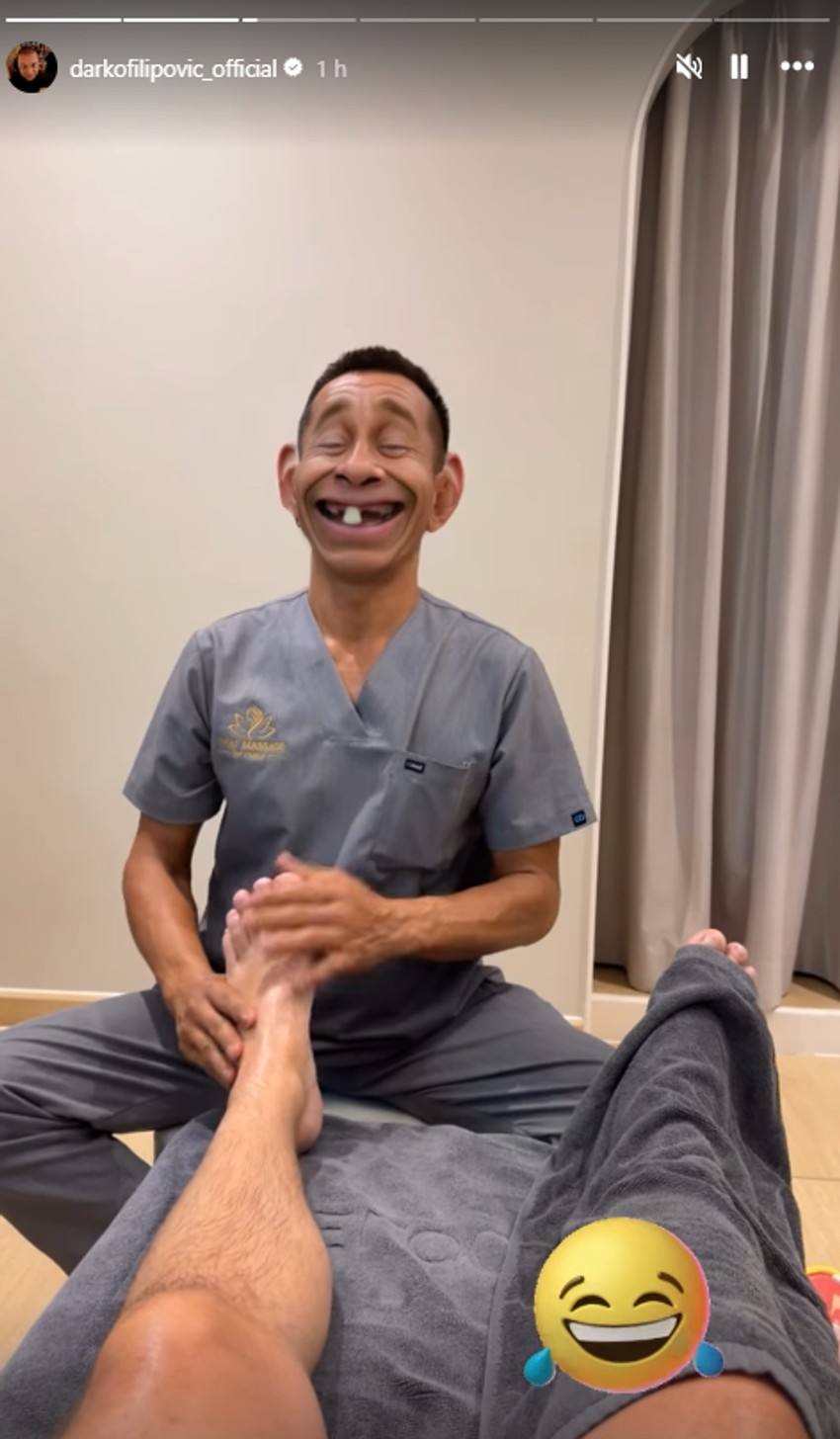 Darko nije krio koliko mu masaža prija