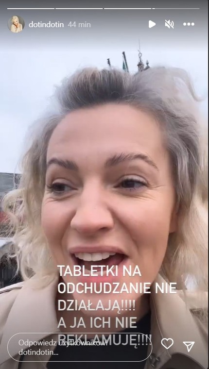 InstaStory z profilu Doroty Szelągowskiej 