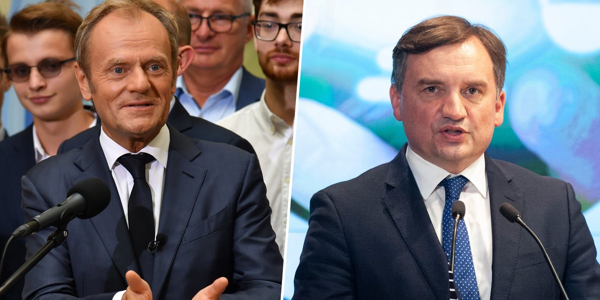 Donald Tusk i Zbigniew Ziobro.