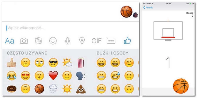 Wyślij i dotknij piłkę - ciesz się grą w oknie Facebook Messengera