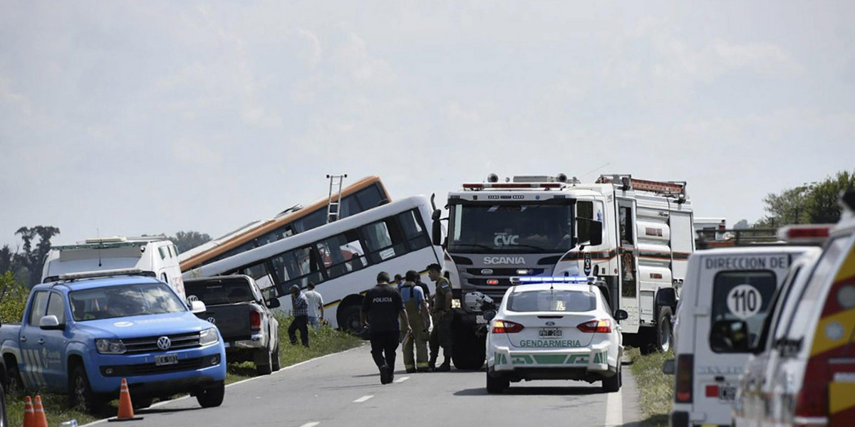 13 osób zginęło w zderzeniu dwóch autokarów w Argentynie