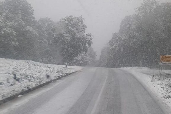 VEJE SNEG NA FRUŠKOJ GORI! Sve se zabelelo, pogledajte prizor sa Iriškog venca (FOTO)