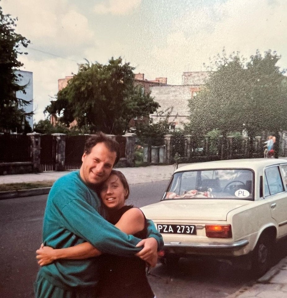 Piotr Gąsorwski i Hanna Śleszyńska w latach 90.