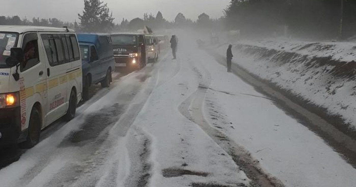 Rare 'snowfall' in Kenya creates social media buzz Pulselive Kenya