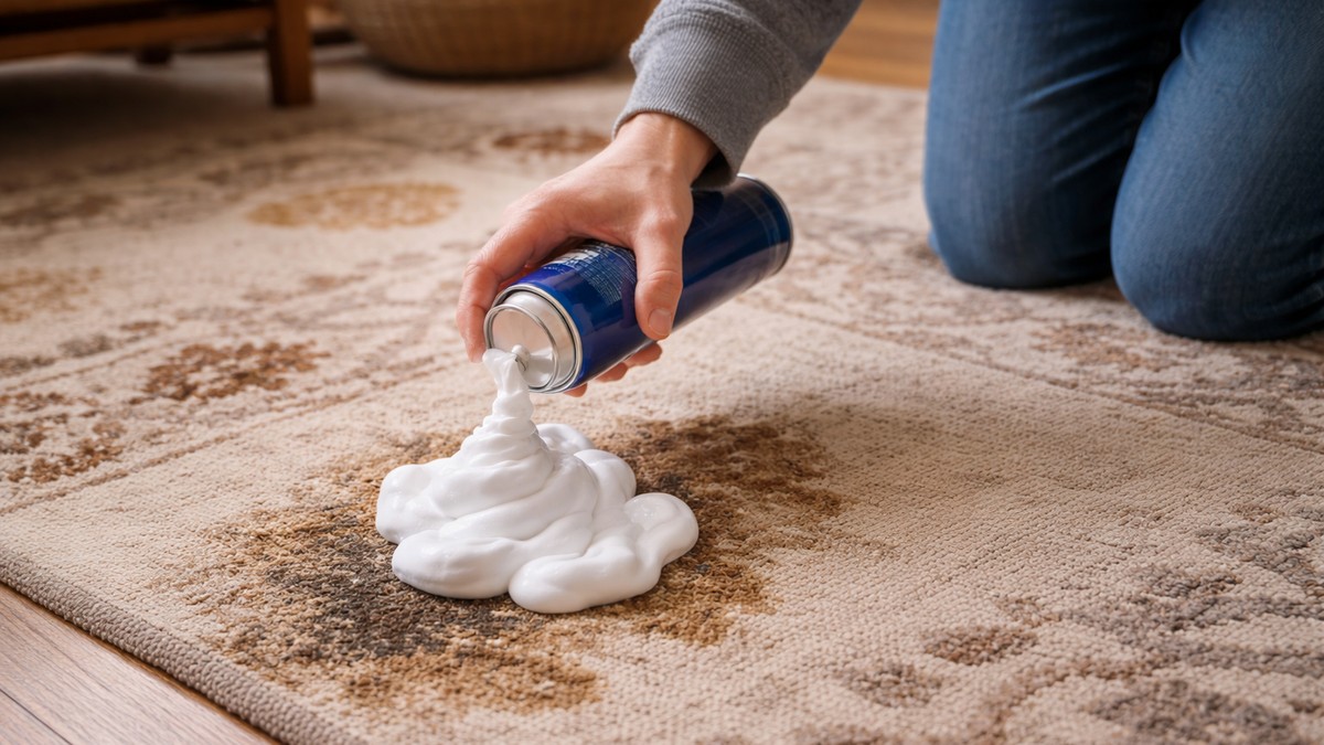 Sipajte penu za brijanje na tepih i otvorite prozor, bićete zahvalni na savetu