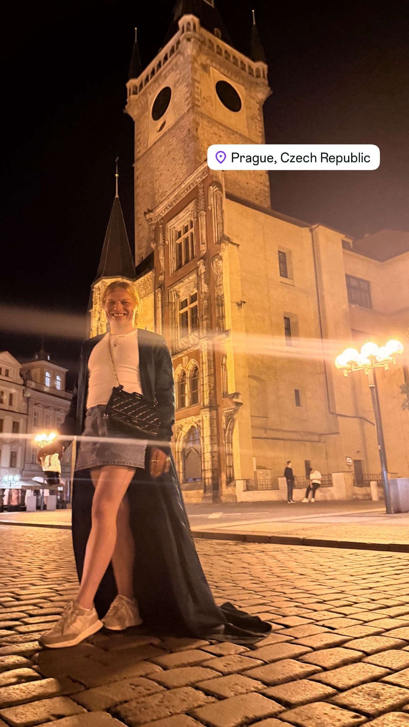 Americká influencerka Gwen McMullen v Prahe. 