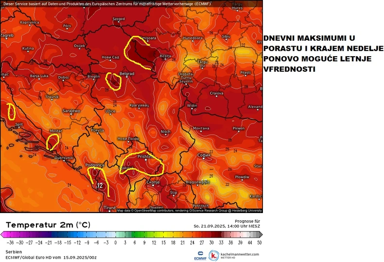 Krajem ove nedelje ponovo će biti toplo i temperatura će biti u postepenom porastu