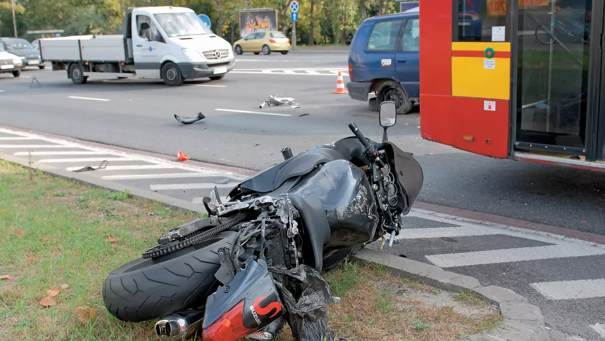 Wypadek na motocyklu