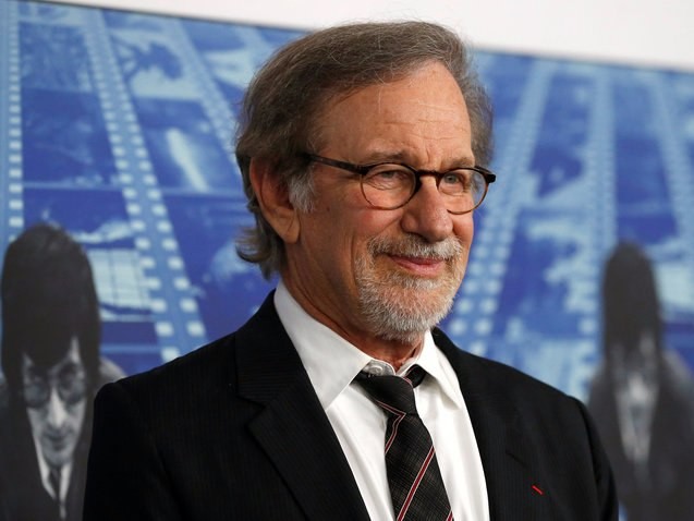 Director Steven Spielberg poses at the premiere of the HBO documentary film "Spielberg" in Los Angeles 