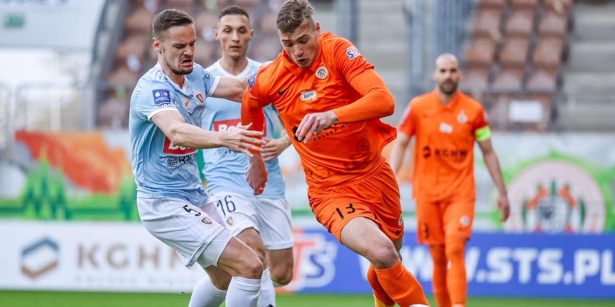 Pilka nozna. PKO Ekstraklasa. Zaglebie Lubin - Piast Gliwice. 24.04.2021