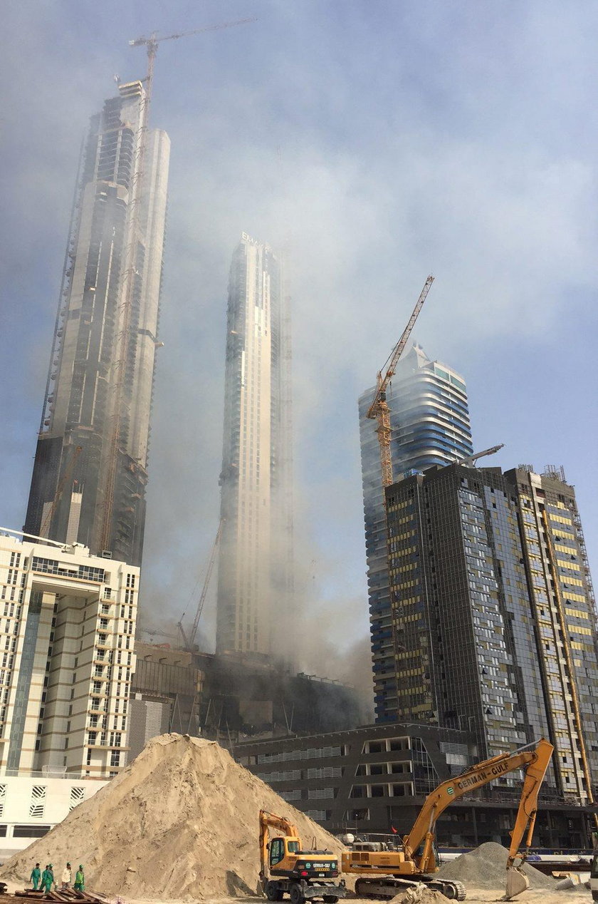 Dubaj. 72-piętrowy wieżowiec w ogniu