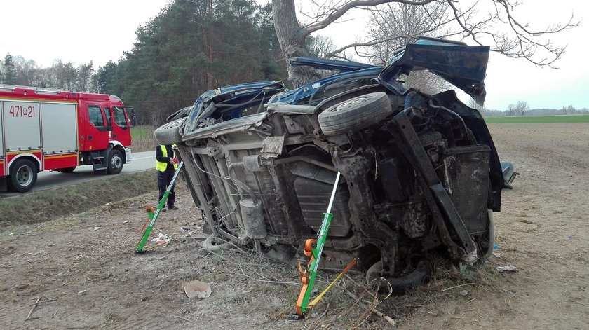 Śmiertelny wypadek na Opolszczyźnie. Pijany kierowca z impetem uderzył w drzewo