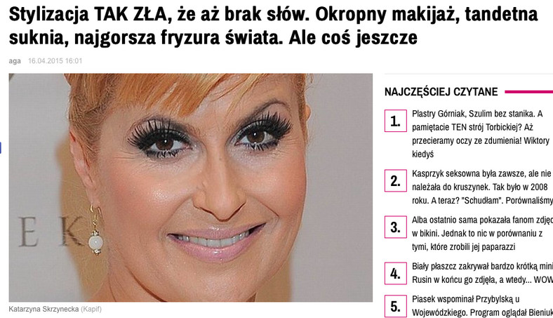 Katarzyna Skrzynecka, fot. print screen z plotek.pl